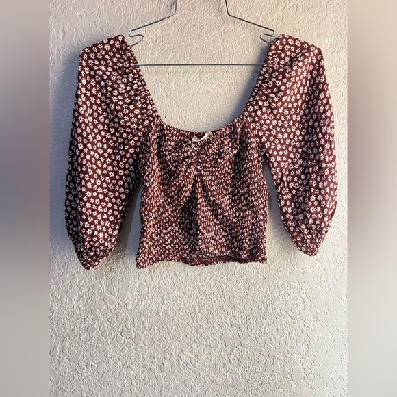 Audrey 3+1 Easy Peazy Floral Smocked Cinched Top size med - Picture 11 of 11